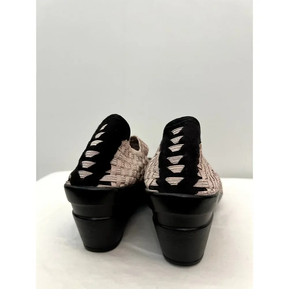 New Bernie Mev Wedge Lulia Sling Back Open Toe Wedge Shoes Size 6/36